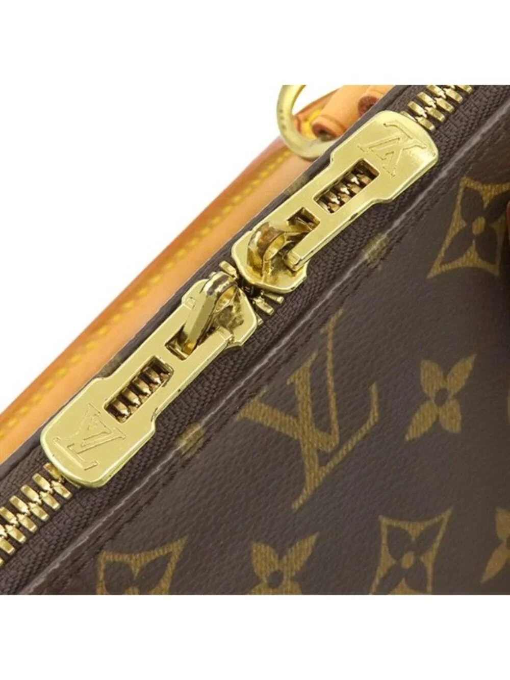 Louis Vuitton Handbag Alma PM Monogram Canvas Gold Brown Key Padlock Out of